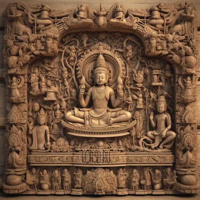 stl Bodh Gaya 1 stl model for CNC